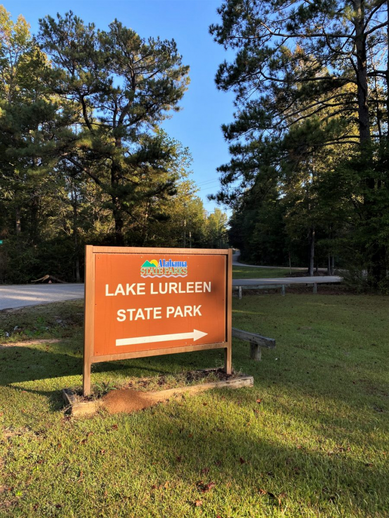 Alabama State Parks 10.15.20 Entrance Sign - Steve Jones Great Blue Heron