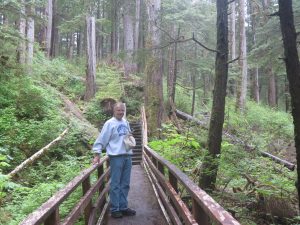 Steve Jones along Trail in Sitka, Alaska